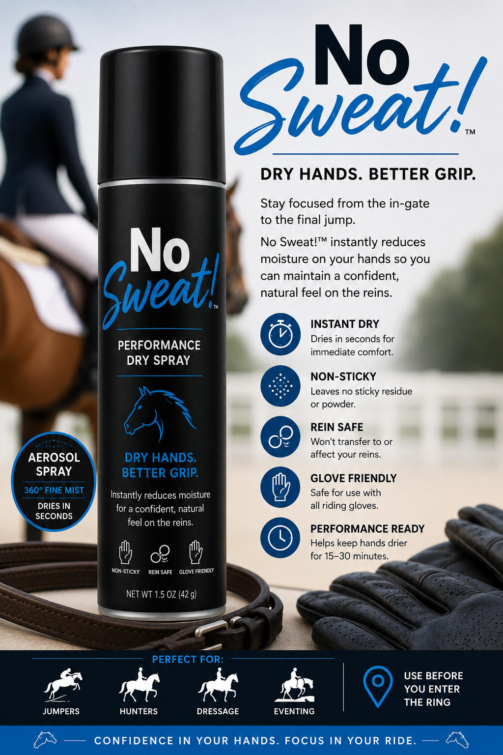 No Sweat! Performance Dry Spray
